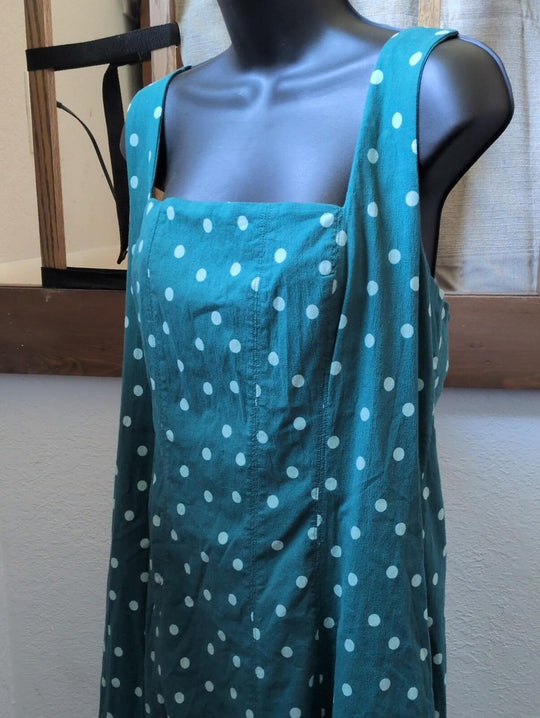 Abercrombie And Fitch Mila Dot Dress In Teal/ Green - XXL