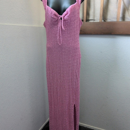 FP Beach Eleni Bodycon Pink Tie Maxi Dress - Medium