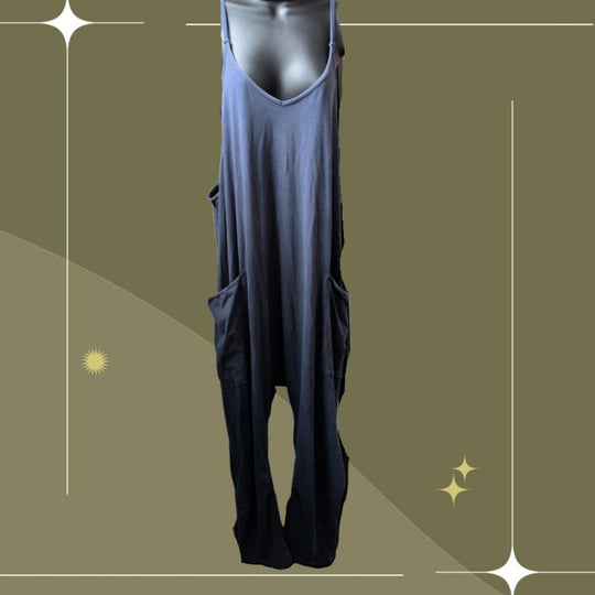 Free People Movement Hot Shot Onesie In Indigo Blue - Medium