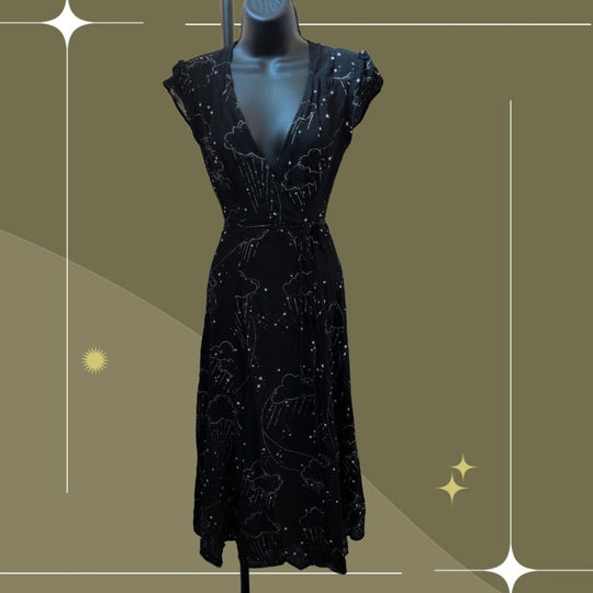 Rare Reformation Carina Dreamscape Rain Cloud Wrap Dress - XS