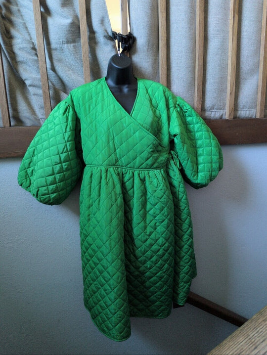 Terrell Dominick Quilt Me Baby Long Oversized Dress Quilt Jacket - S