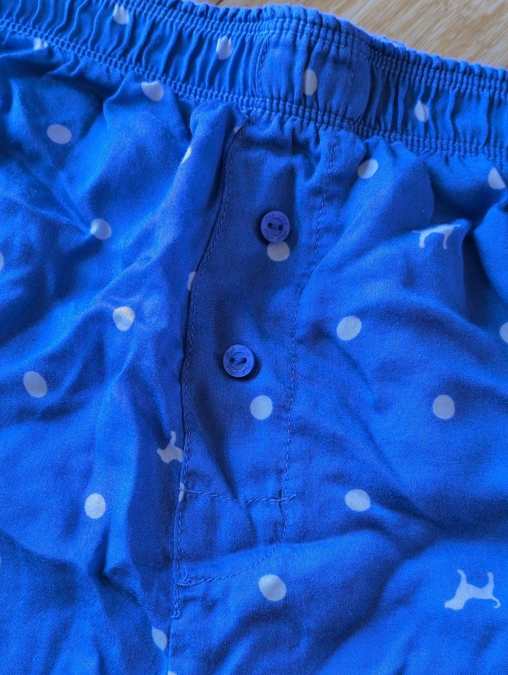 Victoria Secret Pink Blue Dog Dot Sleep Boxer Short - M
