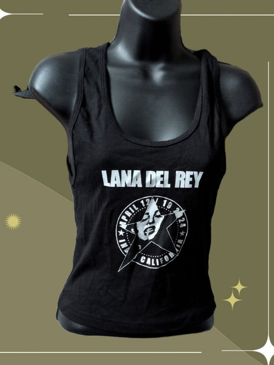 Official Lana Del Rey Coachella Black Tank Top size l