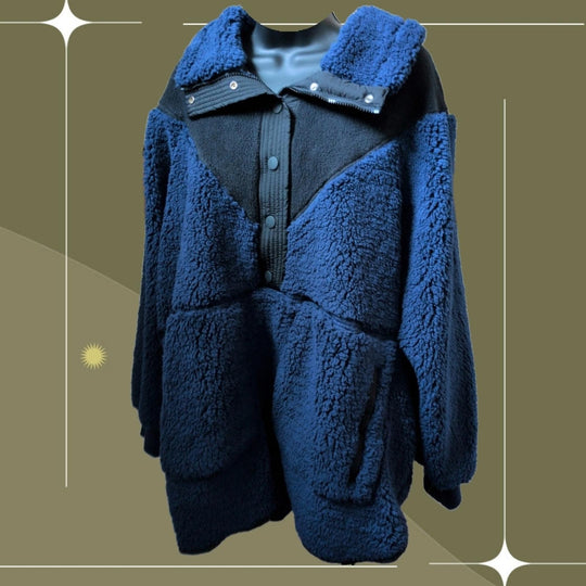 Free People Fall To Rise Quarter Zip Fleece - Medium