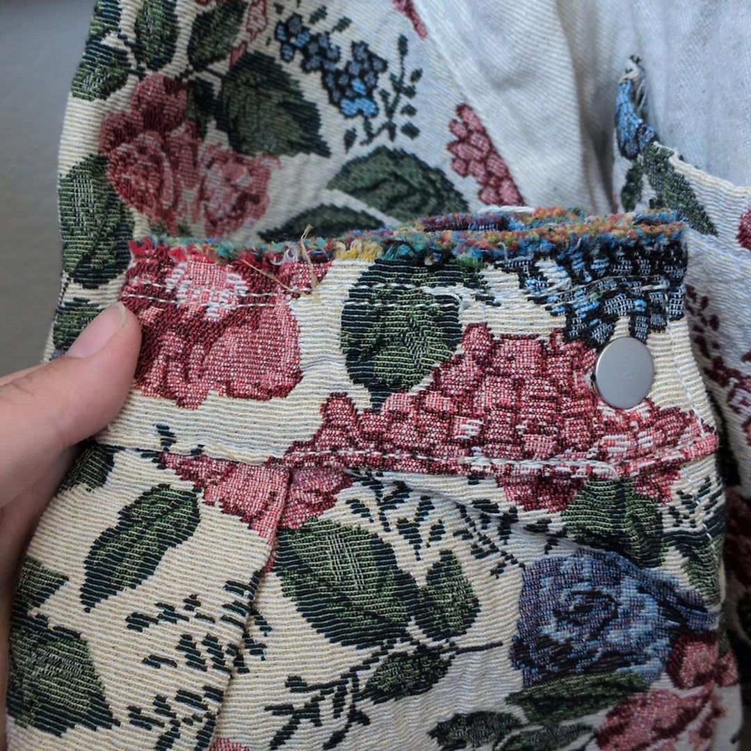Pol Quilted Floral Oversized Shirt Jacket