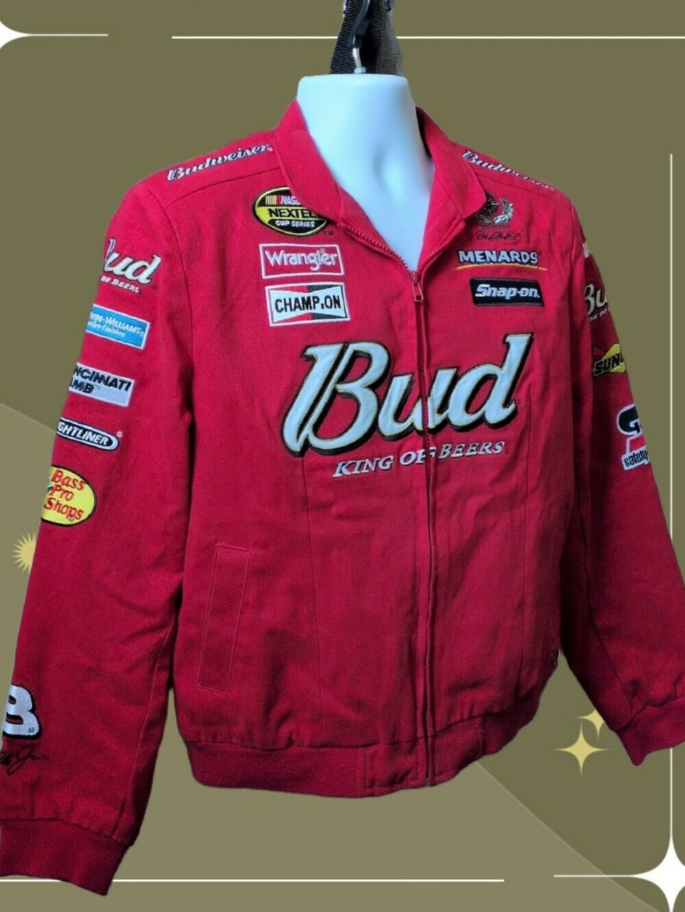 Women's vintage Chase Authentics Dale Earnhardt Jr. Budweiser jacket - Large