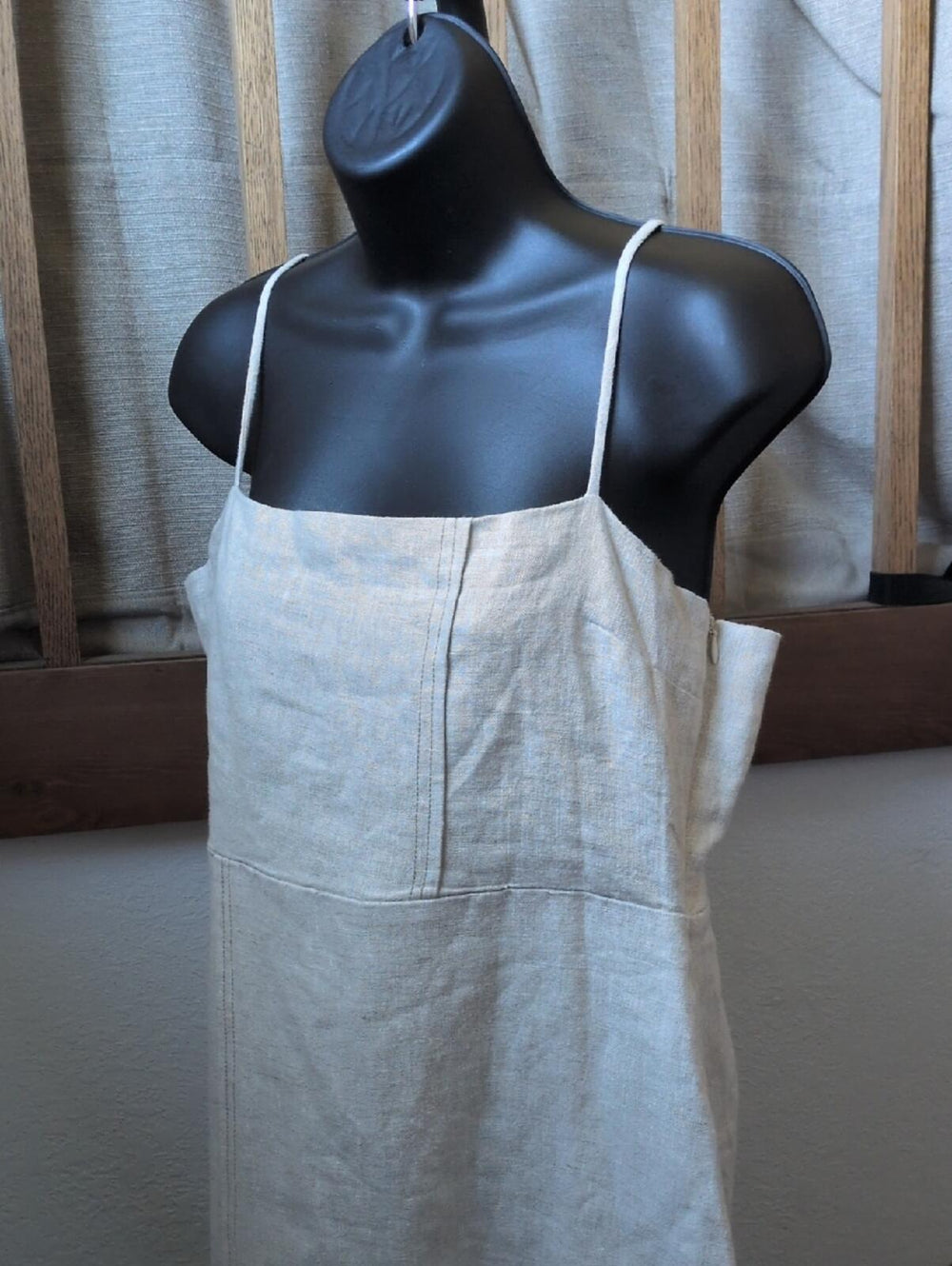 Dissh Catie Linen Natural Patchwork Dress - US 8
