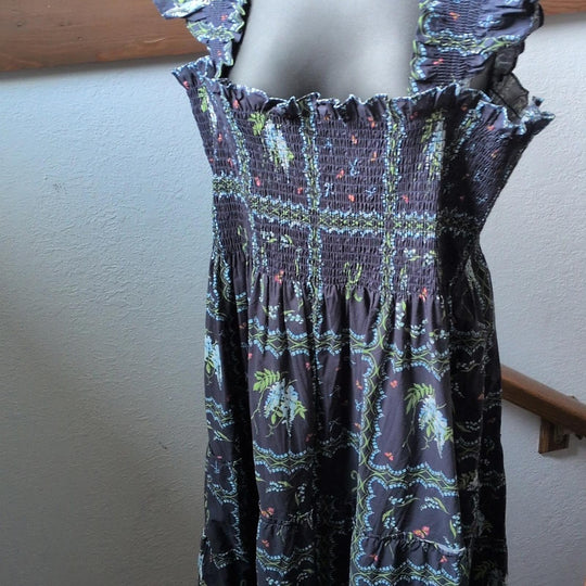 Hill House Home Ellie Patchwork Floral nap Dress In Navy - XXL