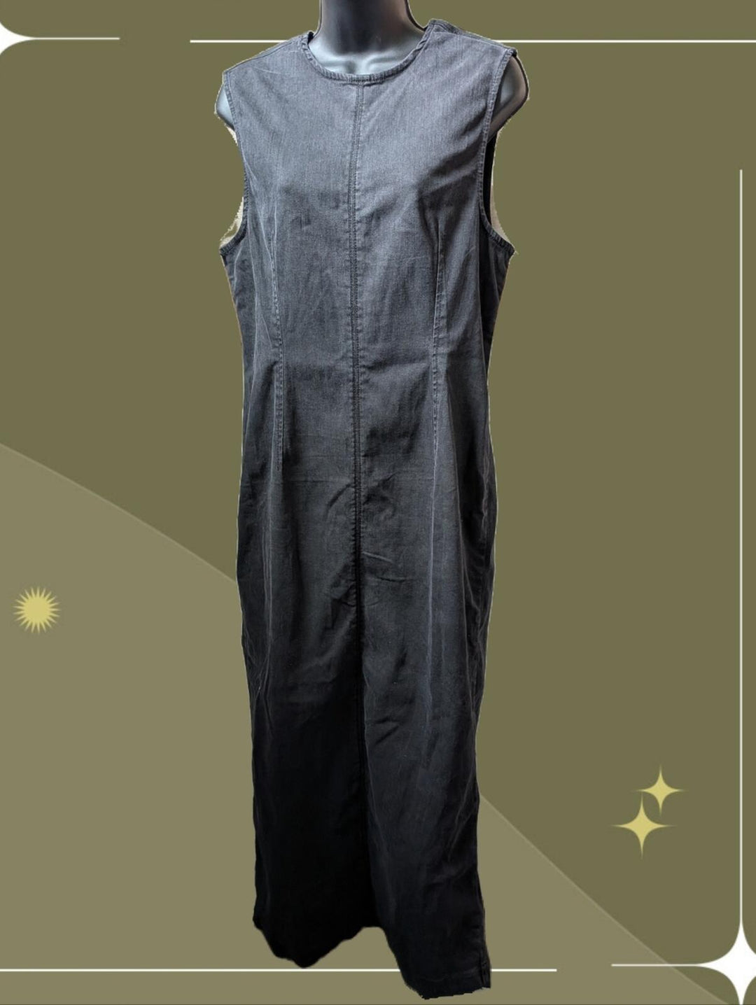 Reformation Kendi Denim Midi Dress In Washed Black Size 12