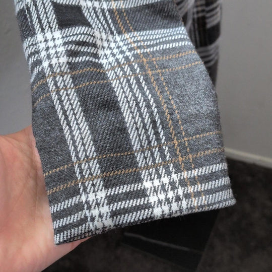 Philosophy Lightweight Plaid Longline Sweater Coat - Medium