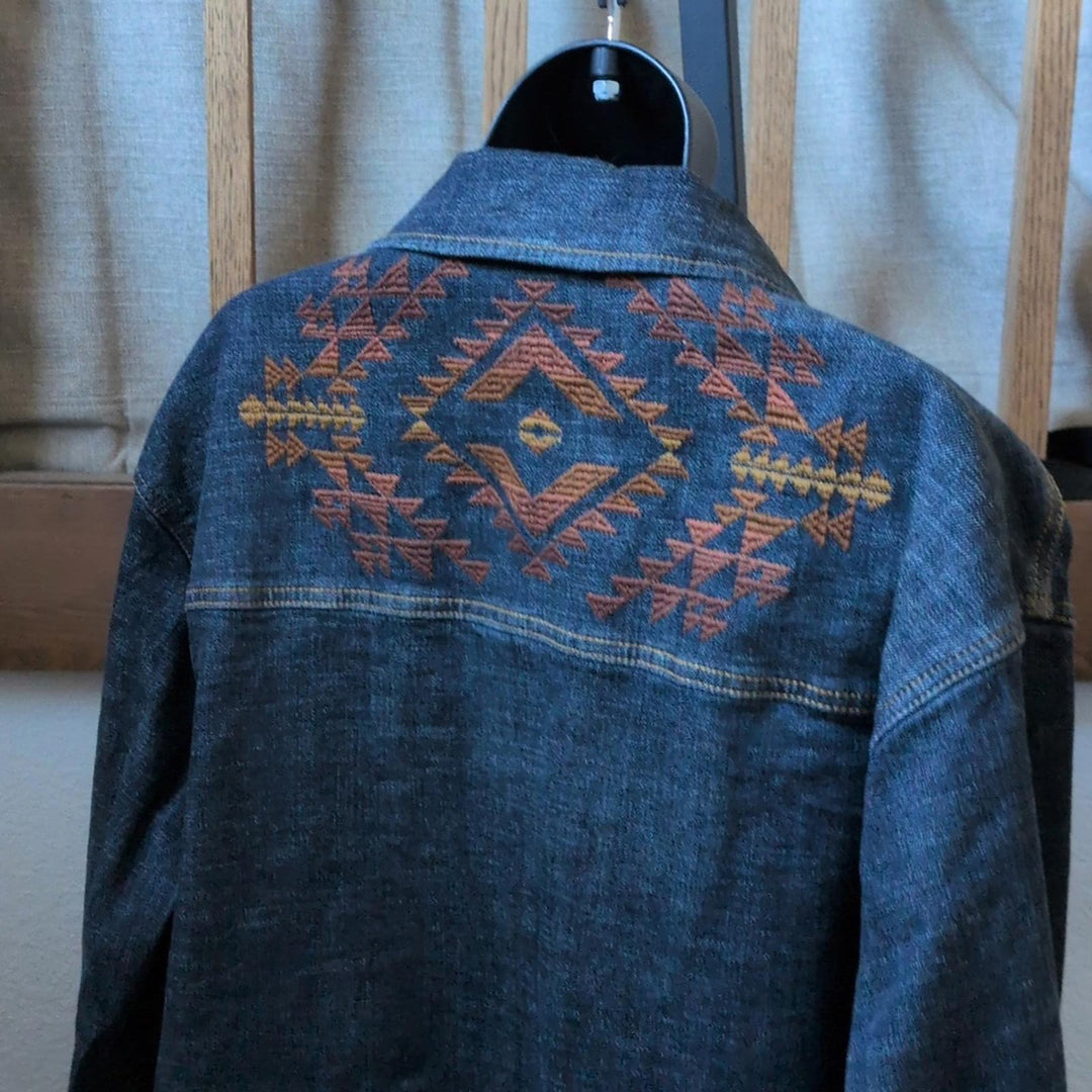 Women's Pendleton Embroidered Denim Chore Jacket - XL