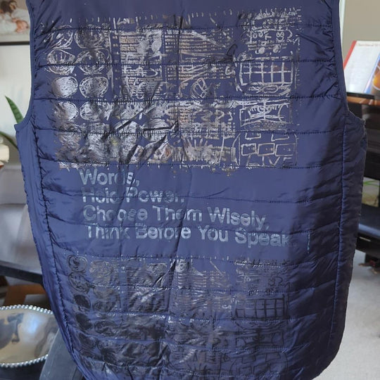 One of a kind! snow milk reworked vest