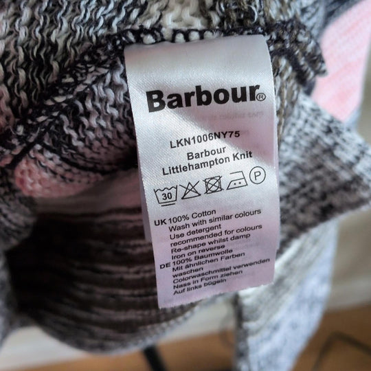 Barbour Navy Stripe Little Hampton Sweater - US 14
