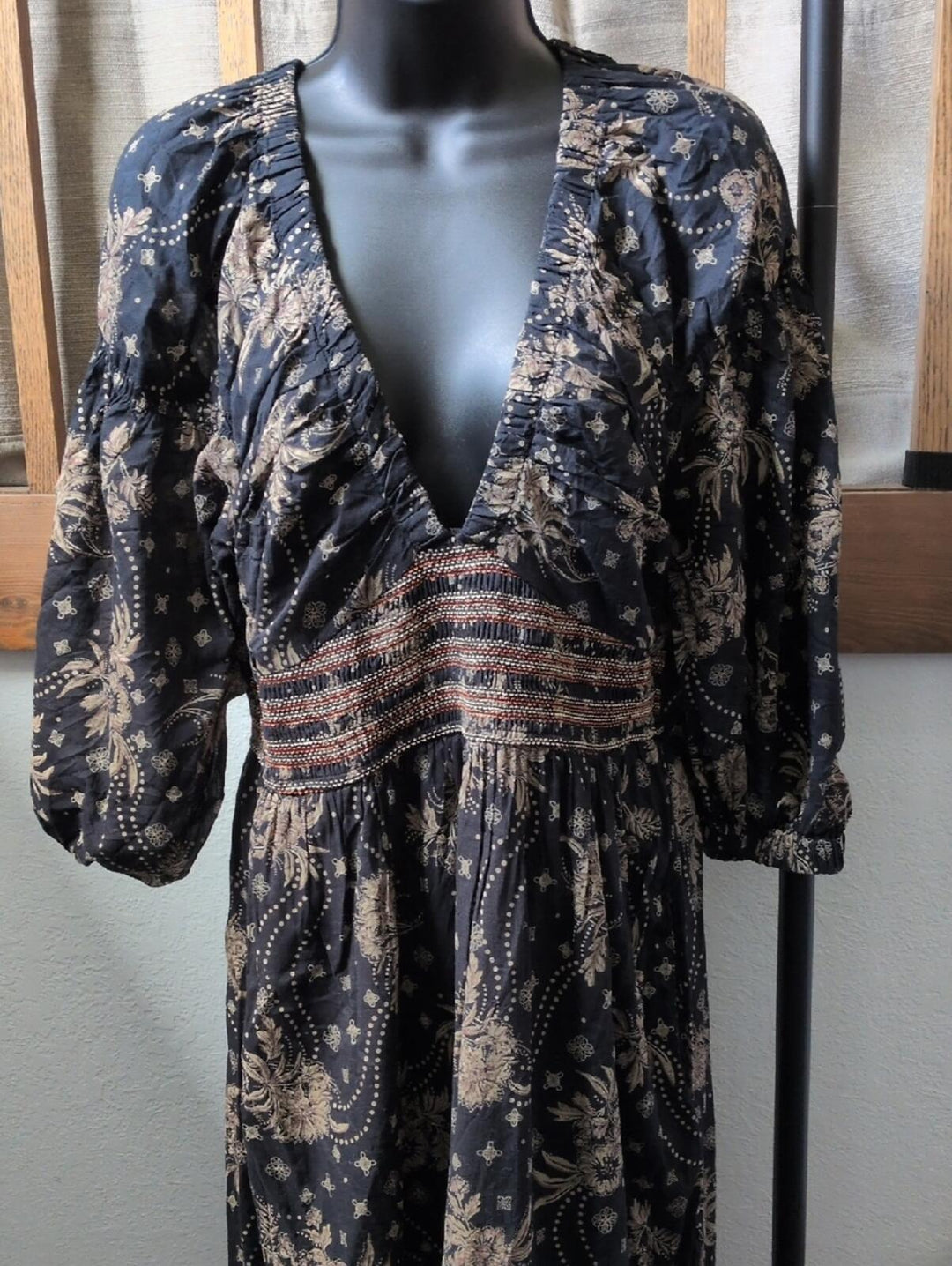 Free People Golden Hour Maxi Dress In Dark Floral  - Medium