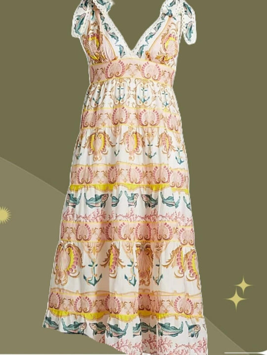 FARM Rio Maritime Magic midi dress - M