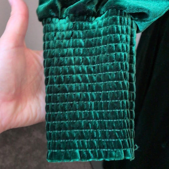 Nordstrom Belle And Bloom Green Velvet Wrap Dress - Large