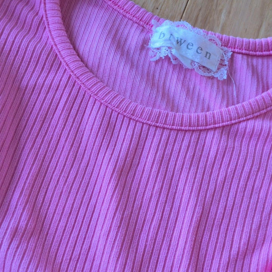 Girls Btween Pink Tulle Floral Dress - 5