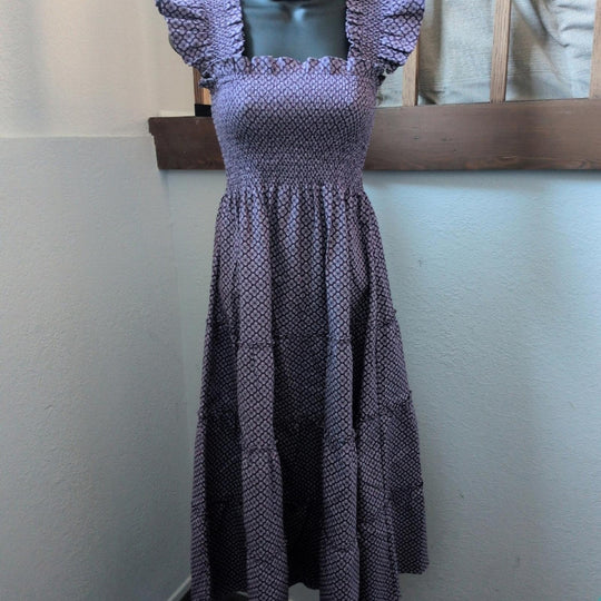 Hill House Home Plum Jacquard Ellie Nap Dress - Extra Extra Small