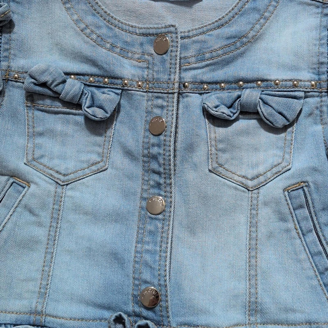 Mayoral Eyelet And Denim Dress - Girls 8