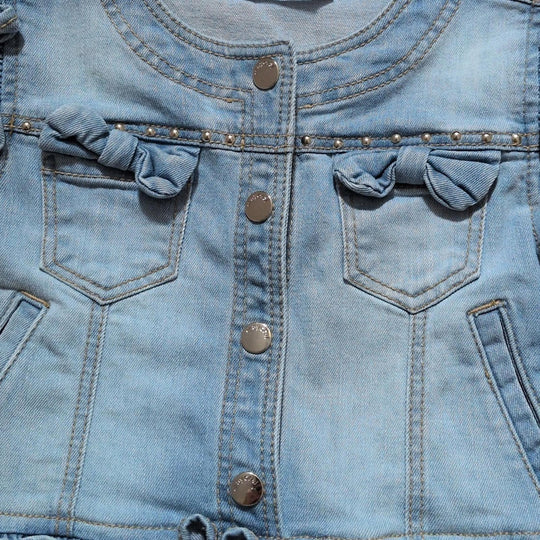 Mayoral Eyelet And Denim Dress - Girls 8