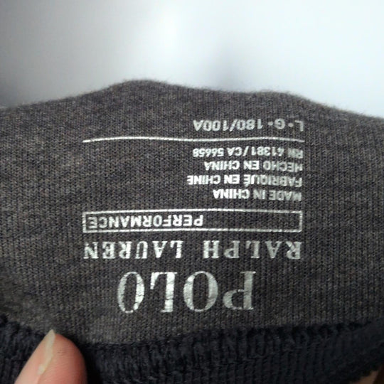 POLO Ralph Lauren Chenille P Double Knit Logo Performance Crew Neck - Large