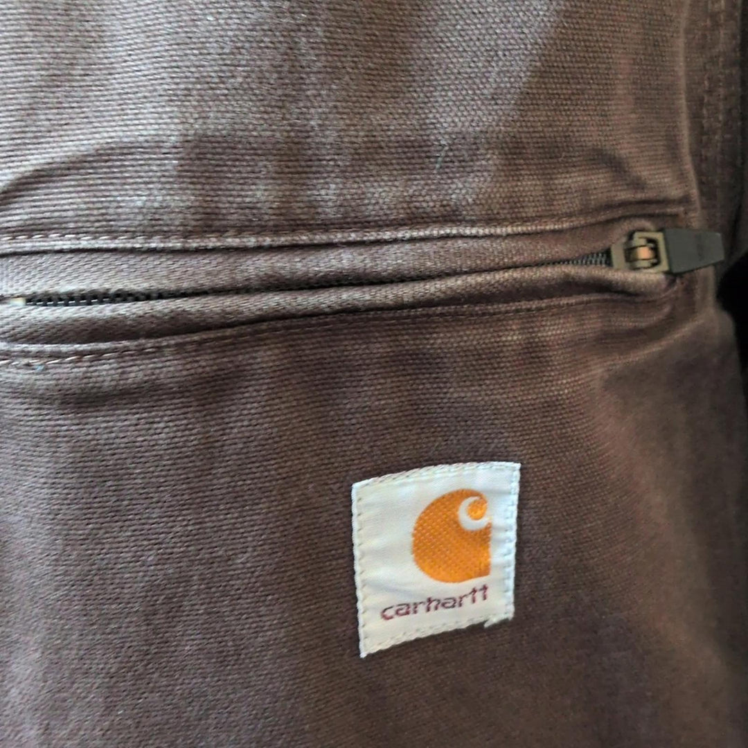 Carhartt Men's Detroit Duck Jacket Dark Brown - Small