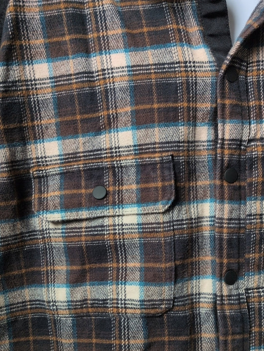 DICKIES Heavyweight Brawny Flannel Chocolate Brown Plaid - 2XL