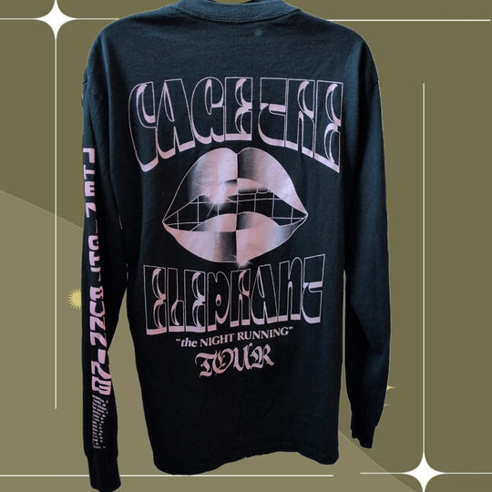 Cage The Elephant Night Running Tour Long Sleeve Tee - Medium