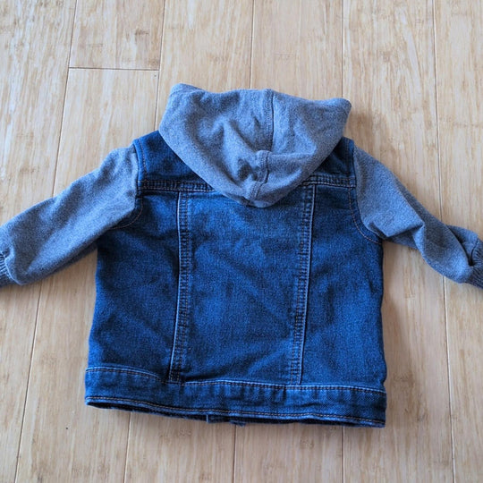 First Impressions Snap Up Baby Jean And Sweater Jacket - 3-6 mo