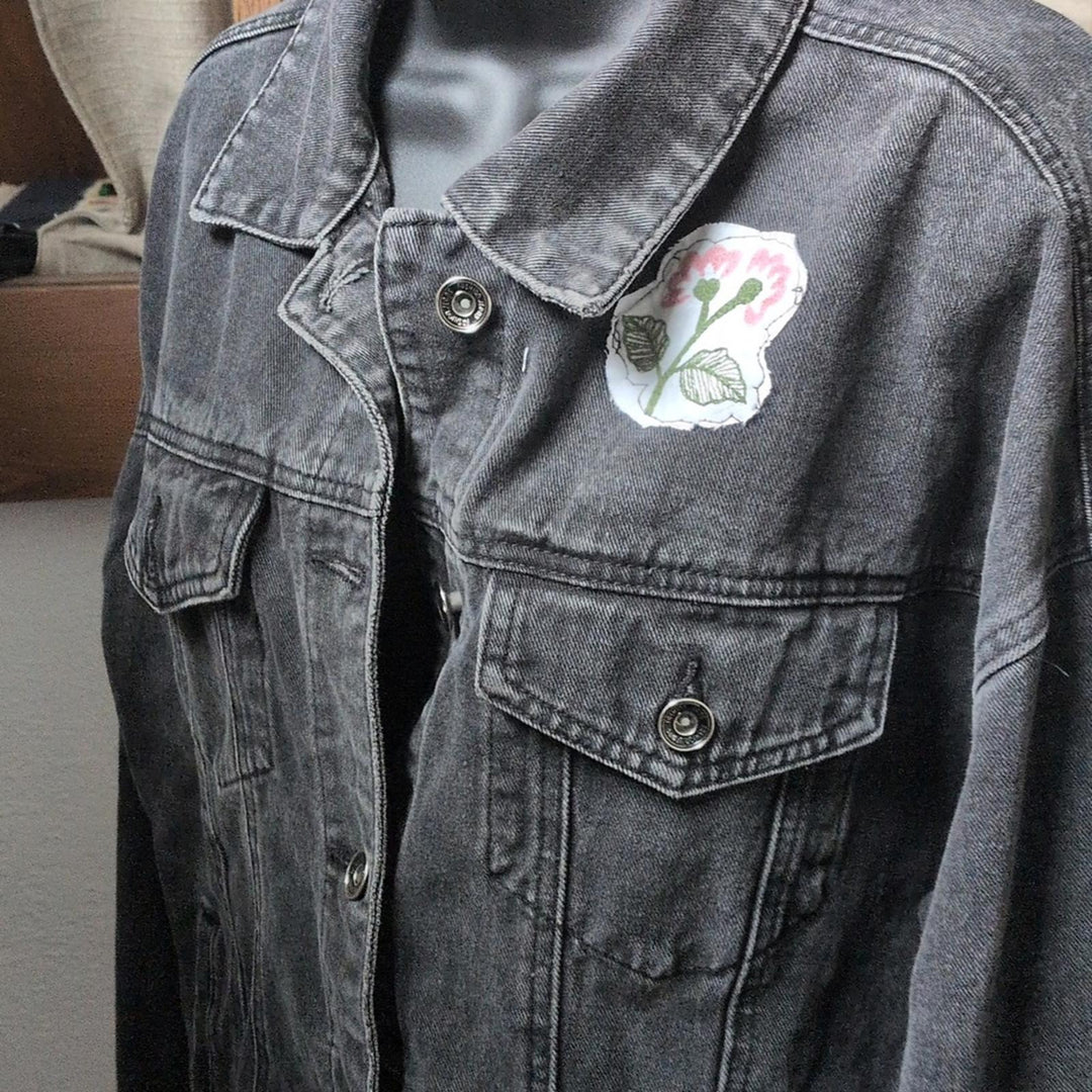 Upcycled By Unpacka Embroidered Vintage Bear Jacket - Medium