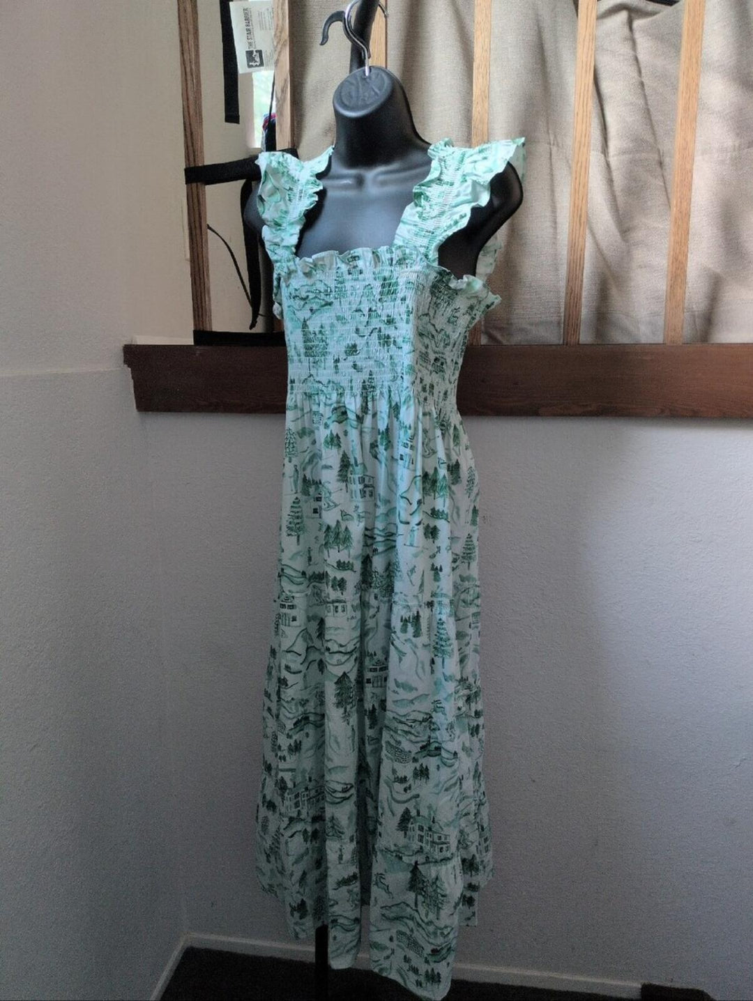 Hill House Home Ski Chalet Winter Toile Ellie Nap Dress  - M