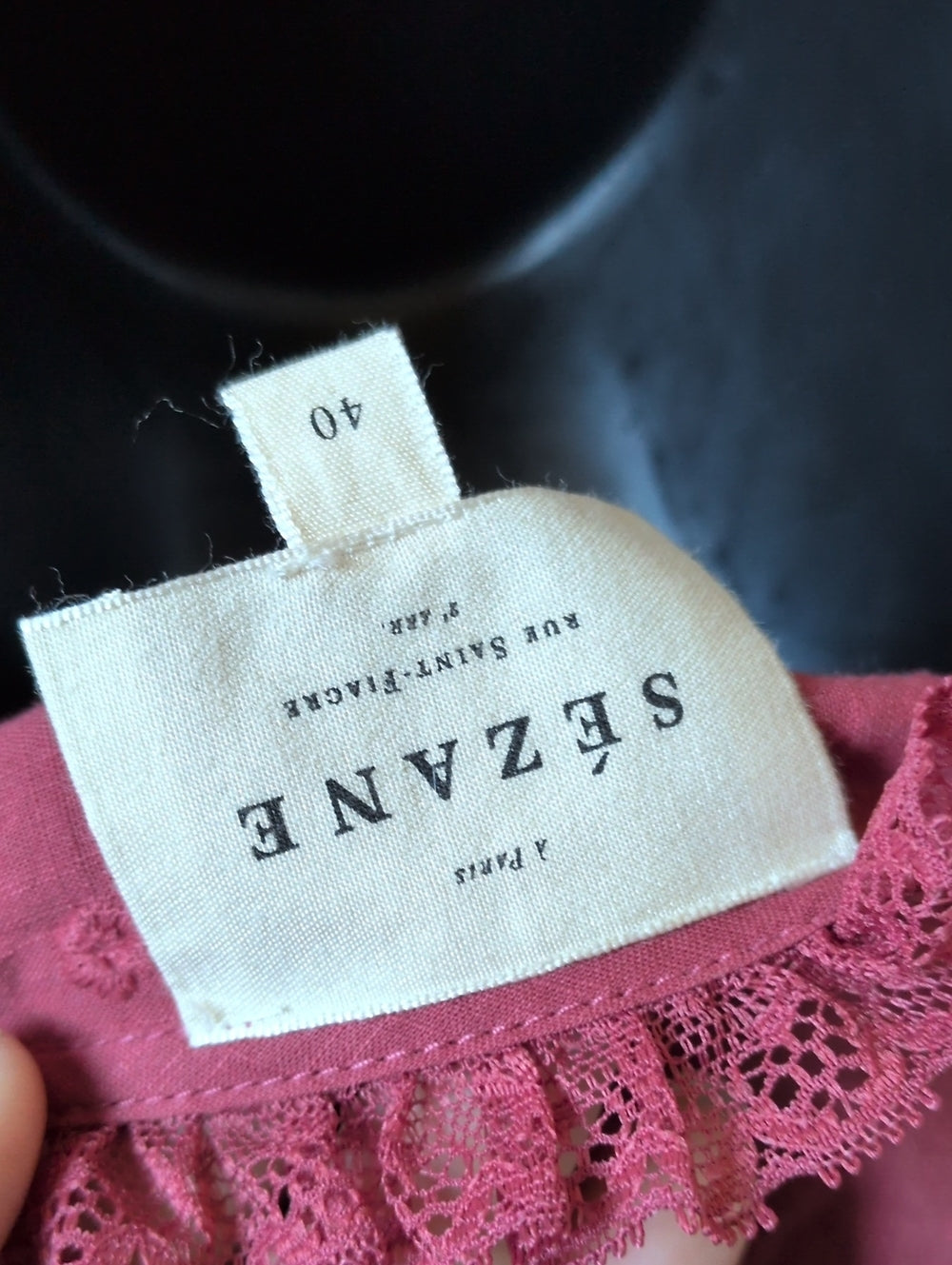 Sézane Nele Shirt in a rosewood / burgundy shade size 40