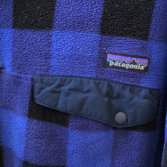 Patagonia Synchilla In Blue Plaid - Medium