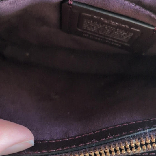 Coach Tilly Top Handle Purse With Dark Signature Print Bottom