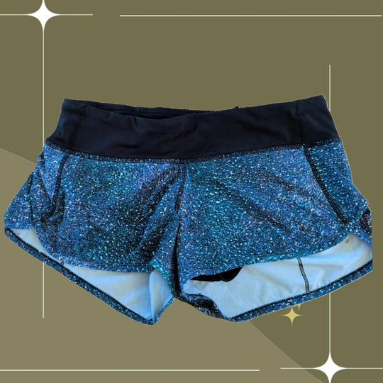 Lululemon Speed Shorts in "Strive Multi Black" Size 4