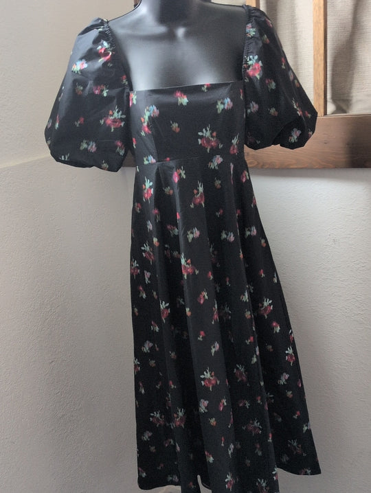 Hill House Matilda Ikat Floral Midi Dress - XS