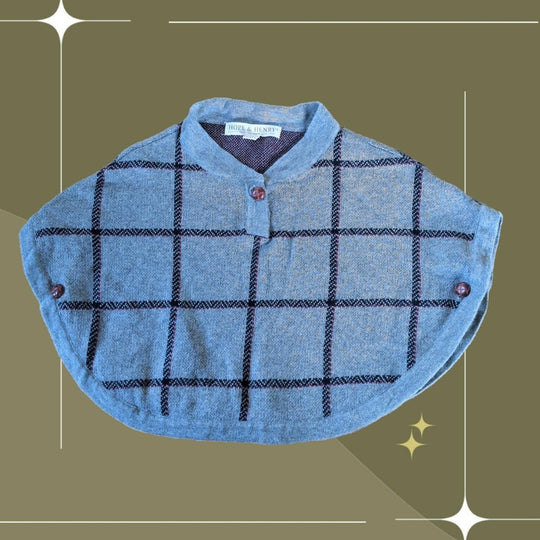 Hope And Henry Plaid Poncho Cape