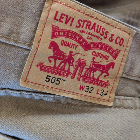 Tan Levi's 505 Jeans 32 X 34