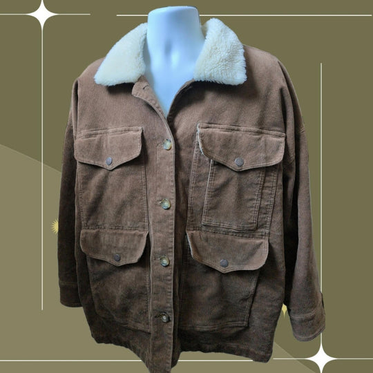 Faherty Doug Good Corduroy Oversized Feather Jacket