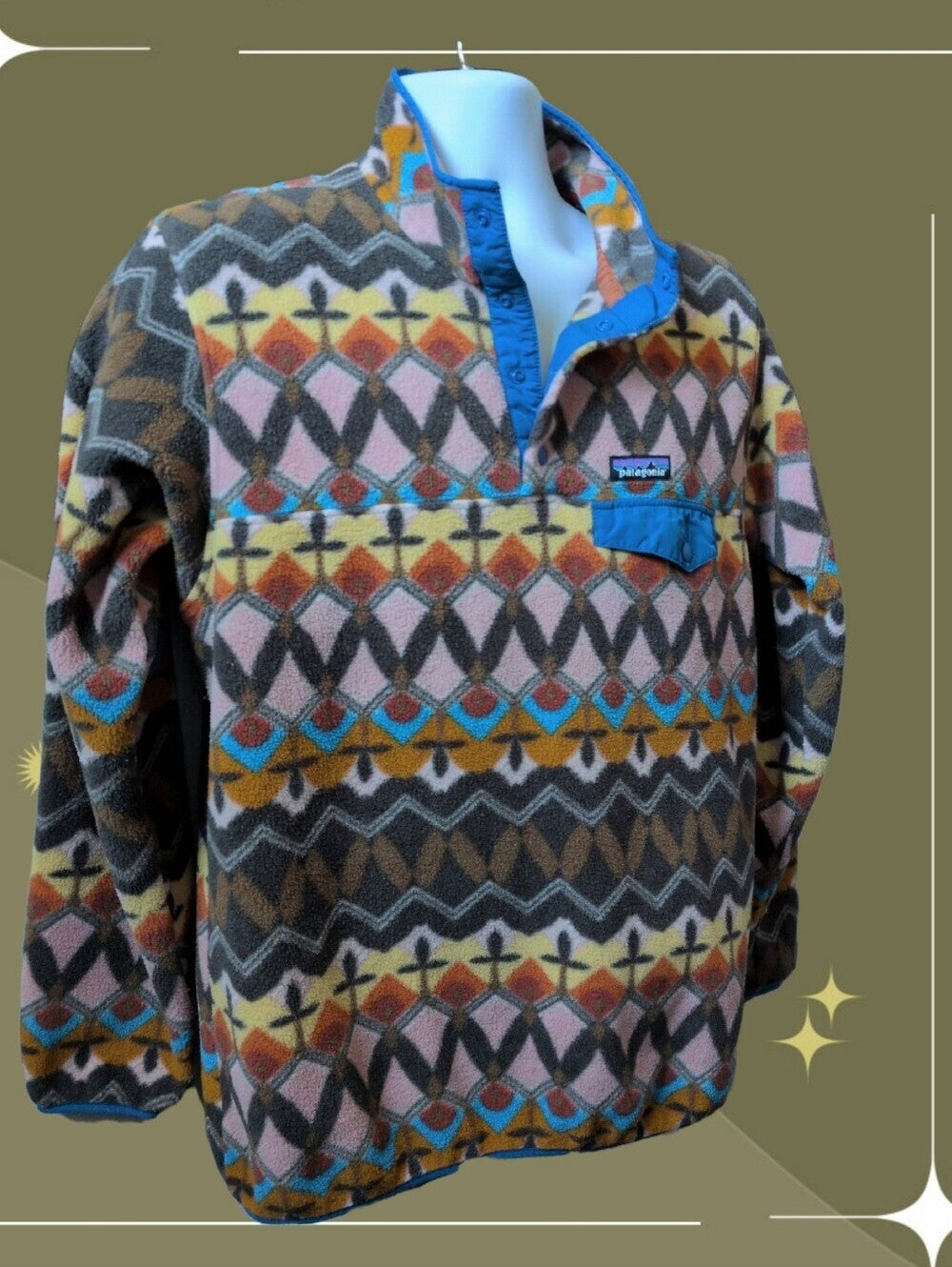 Patagonia Lightweight Synchilla Snap-T Pullover companions big anthos size L