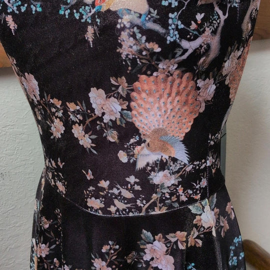 Blackmilk Coromandel Screen Velvet Princess Midi Dress
