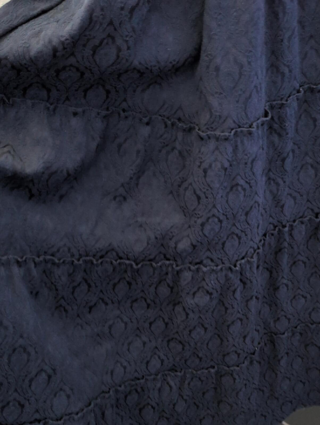 Hill house Home Ellie Nap Dress In Navy Brocade - Extra Small