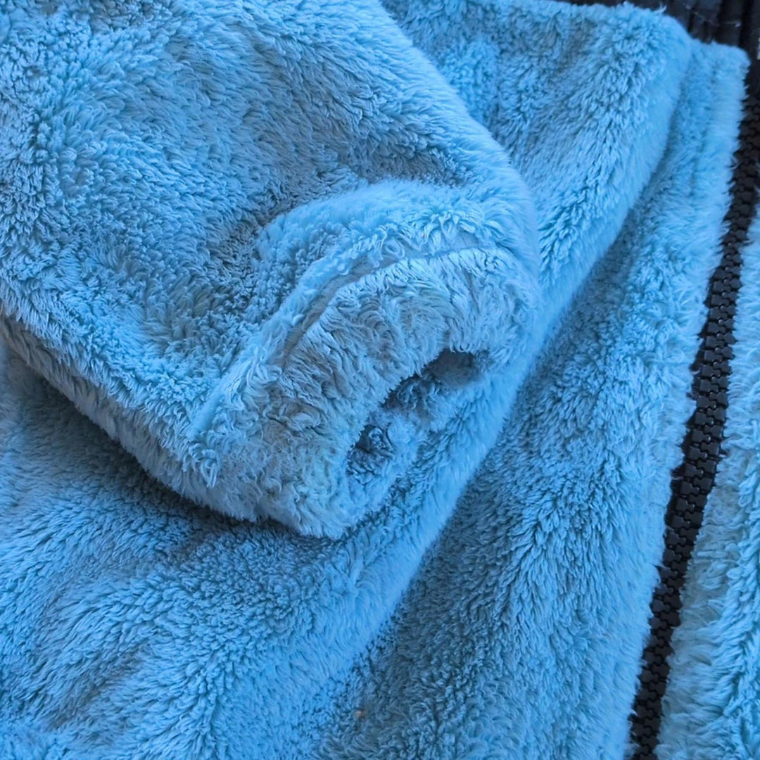 North Face Oso Light Weight Soft Blue Zip Jacket -  6-12 Mo