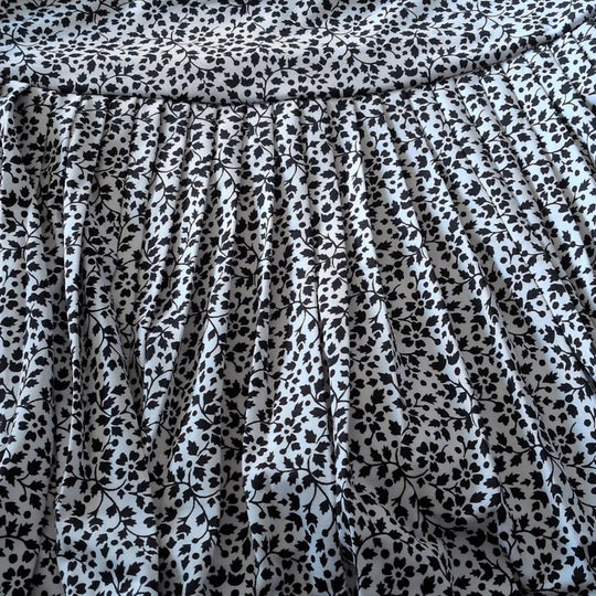 Laura Ashley Black And White Floral Tennis Mini Skirt - Medium