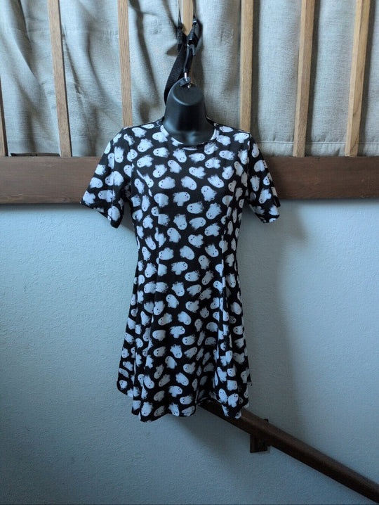 Ghosties Longline Evil Tee Dress by BlackMilk Clothing - Small