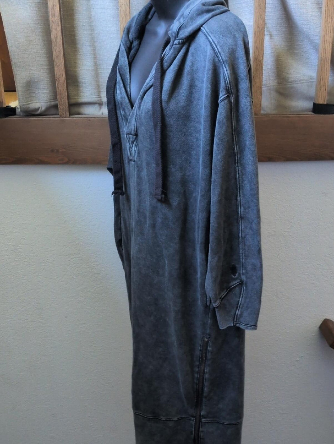 Spur Of The Moment Oversized Drawstring Longline Hoodie Sweater Dress - XS