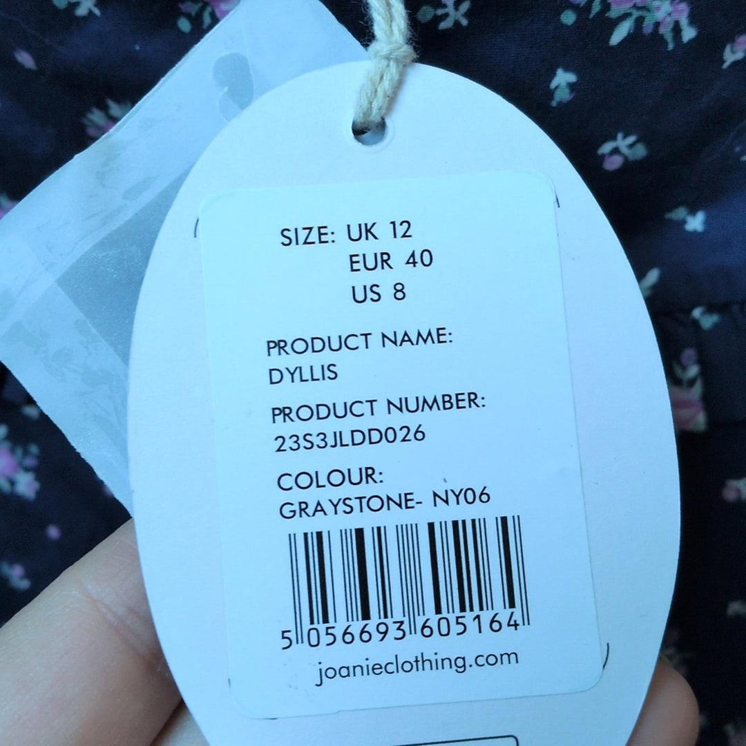 LAURA ASHLEY X JOANIE DYLLIS LINGTON FLORAL PRINT MIDI DRESS - US 8