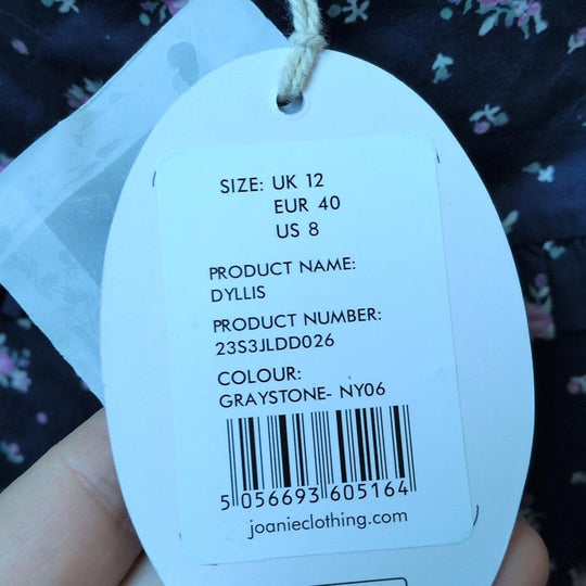 LAURA ASHLEY X JOANIE DYLLIS LINGTON FLORAL PRINT MIDI DRESS - US 8