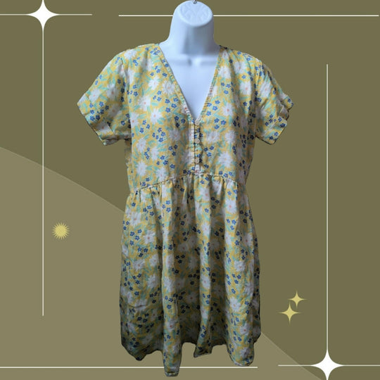 Rove Margarite Floral Linen Mini Dress