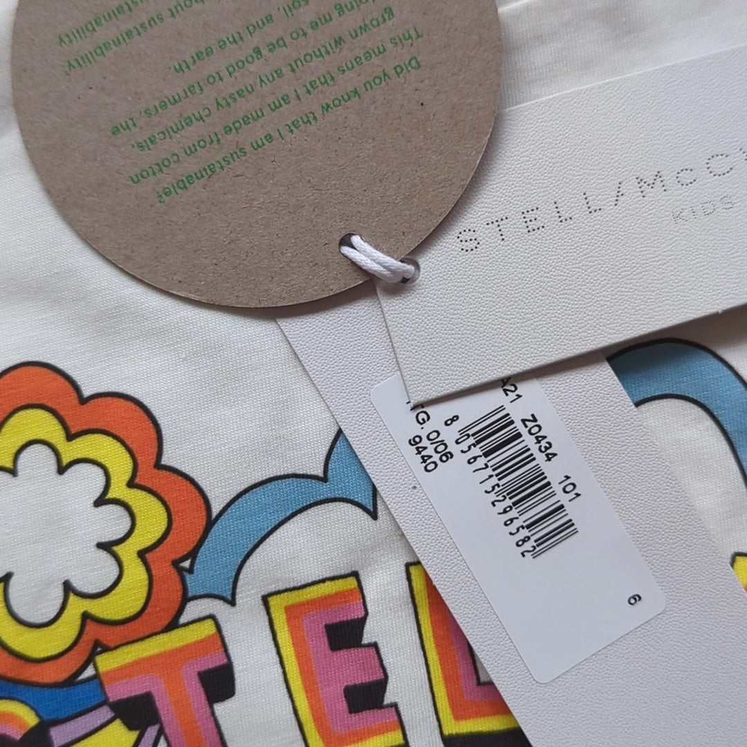 Stella McCartney Kids Cropped Logo Tee - GIrls 6
